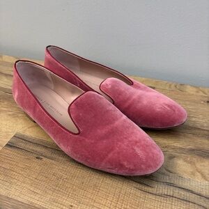 Margaux Gal Meets Glam Pink Velvet Slip On Loafer Flats